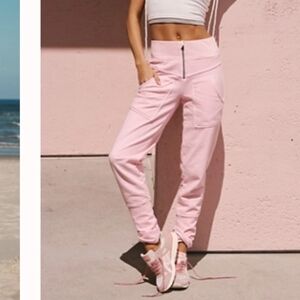 Free People On The Road Pants in Petal Pink